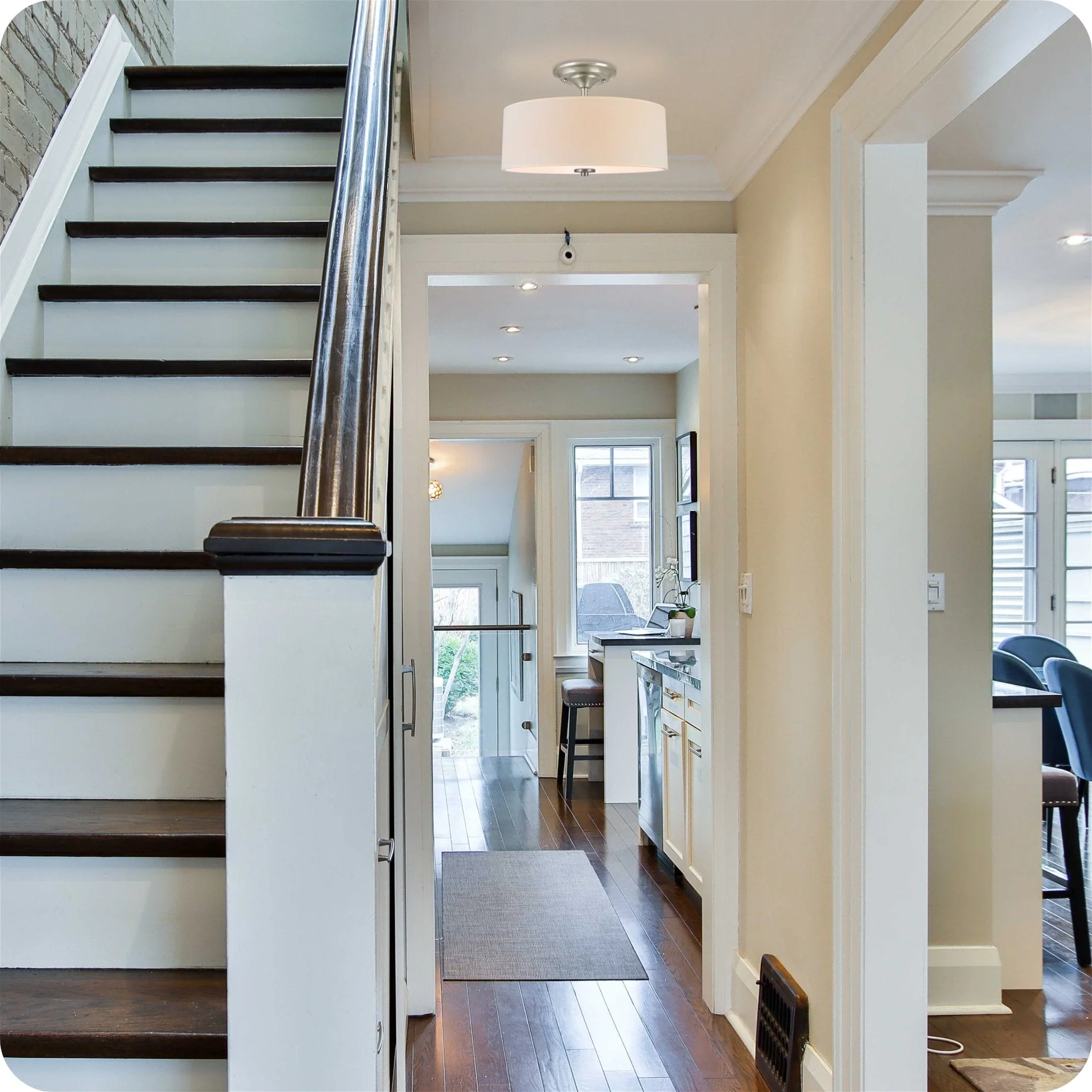 Addison 13 2-Light Semi-Flush Mount Ceiling Light, Brushed Nickel Finish