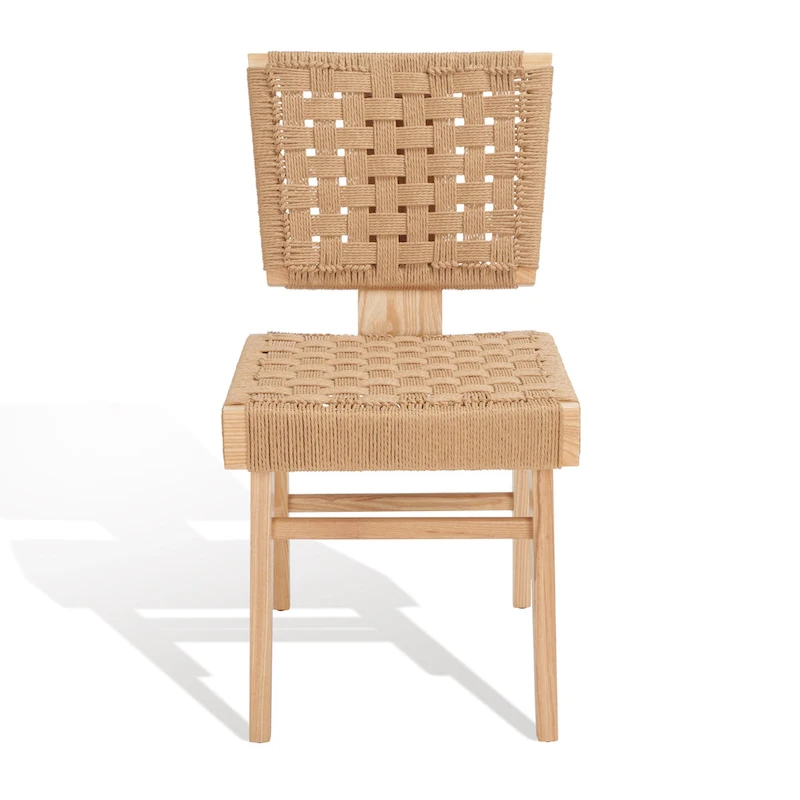 SAFAVIEH Couture Justice Woven Dining Chair (Set of 2) - 19 In. W x 24 In. D x 35 In. H - 19Wx24Dx35H