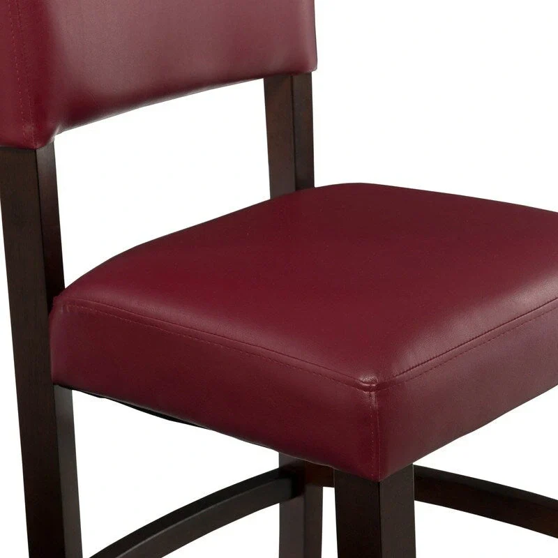 Dark Red Vinyl Counter Stool | Stationary | Single Seat