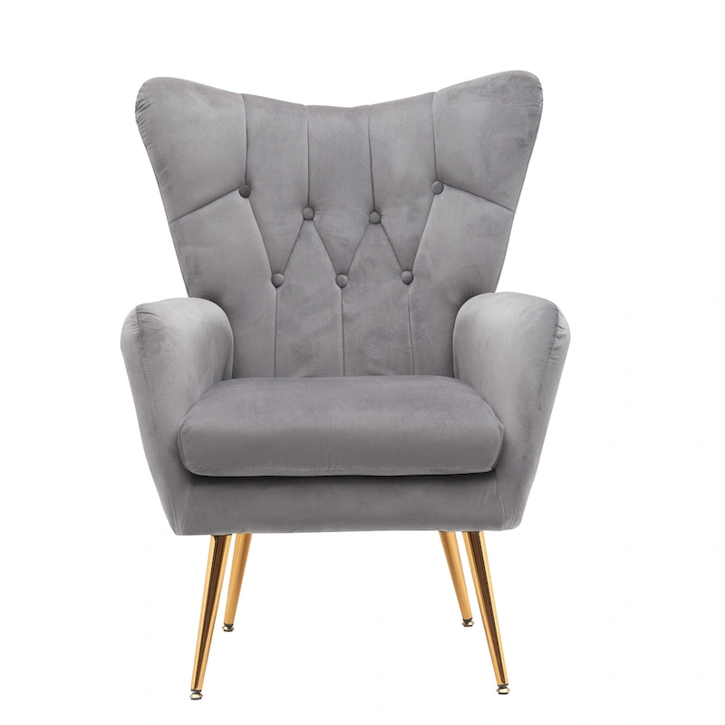 Mid Century Wingback Upholstered Accent Chair