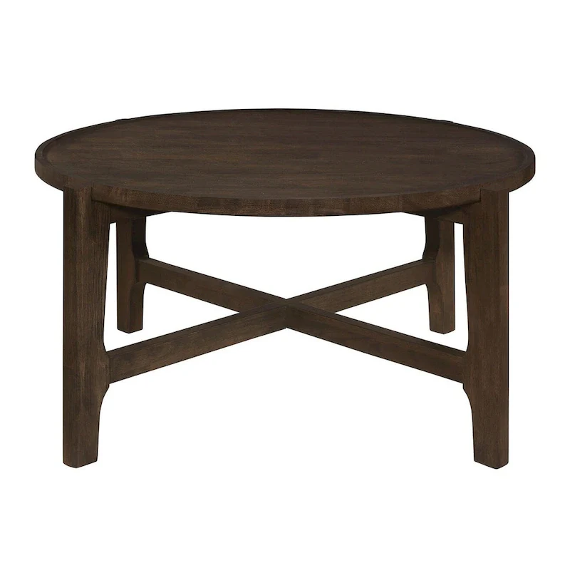 Mavis Dark Brown Round Coffee Table