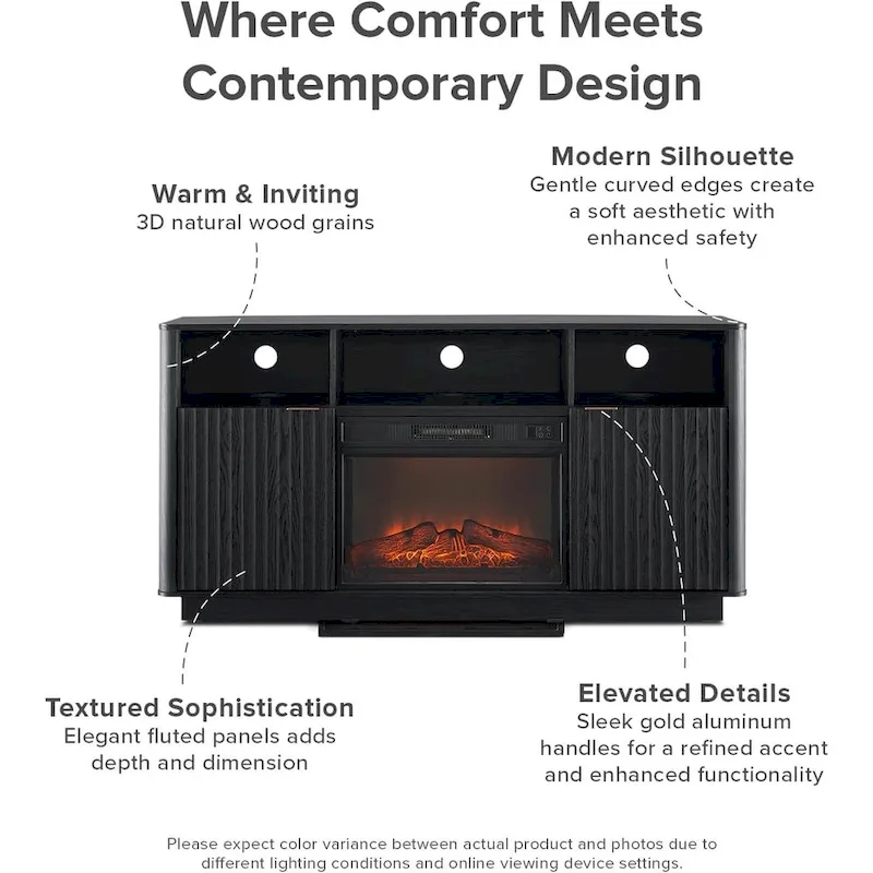 Mopio Brooklyn 59 Electric Fireplace TV Stand