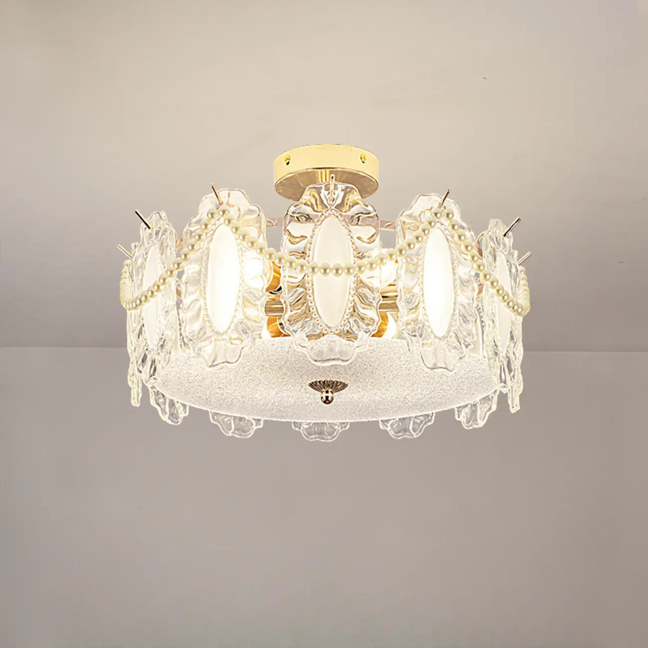 8 Modern Semi Flush Mount Ceiling Light for Living Room