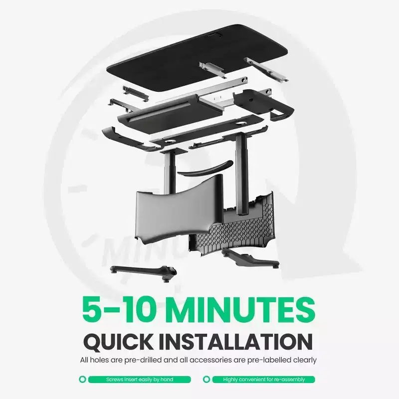 LumiDesk All in 1 Electric Height Adjustable Desk  Smart, Modular & Ergonomic