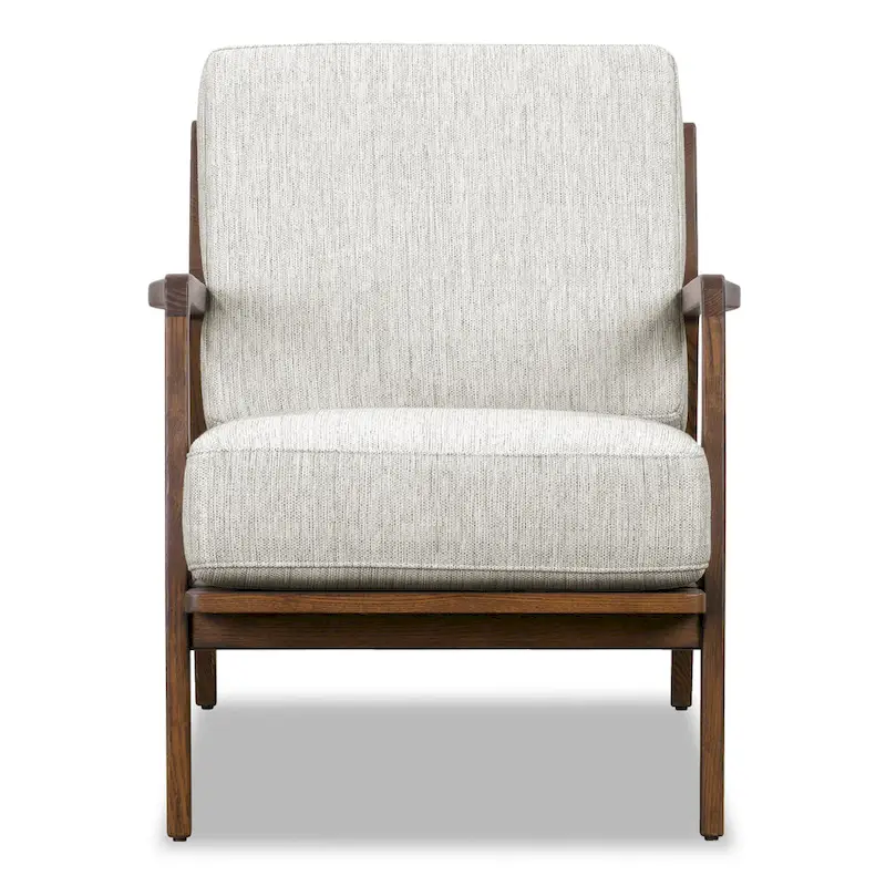 Poly & Bark Verity 25 Fabric Lounge Chair - Solid Wood Frame