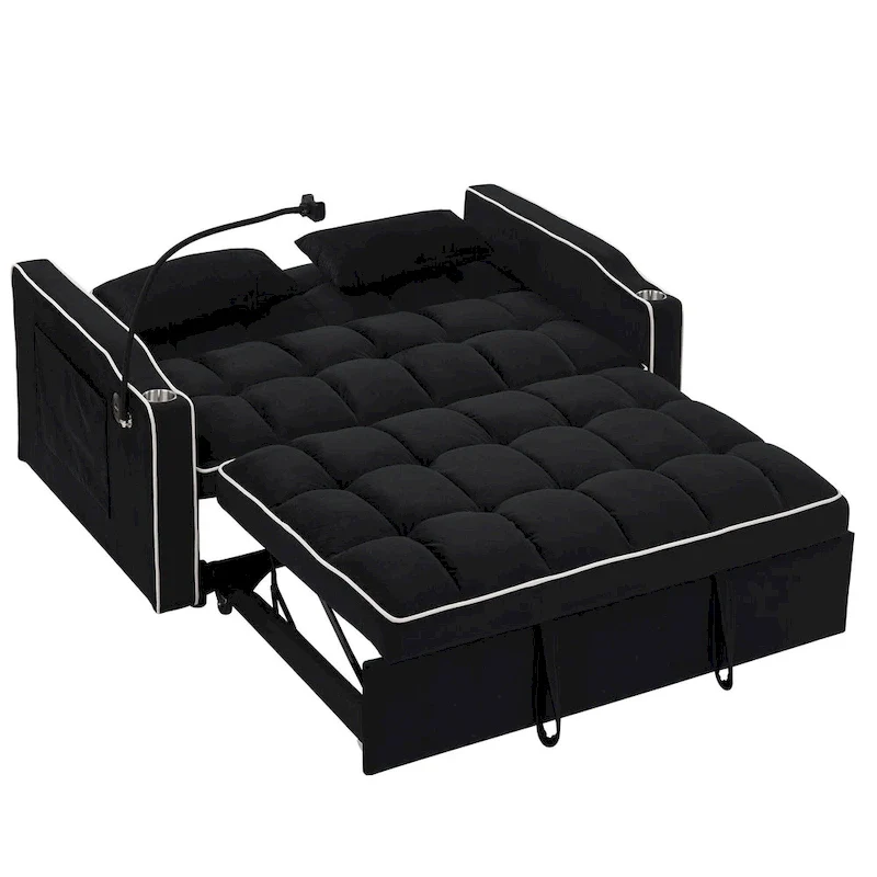 55.51 inch versatile foldable sofa bed in 3 lengths