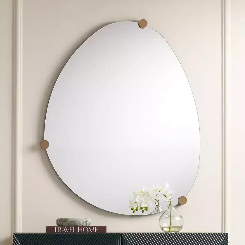 Possini Euro Design Possini Euro Marken 29 x 36 Champagne 3 Knob Wall Mirror