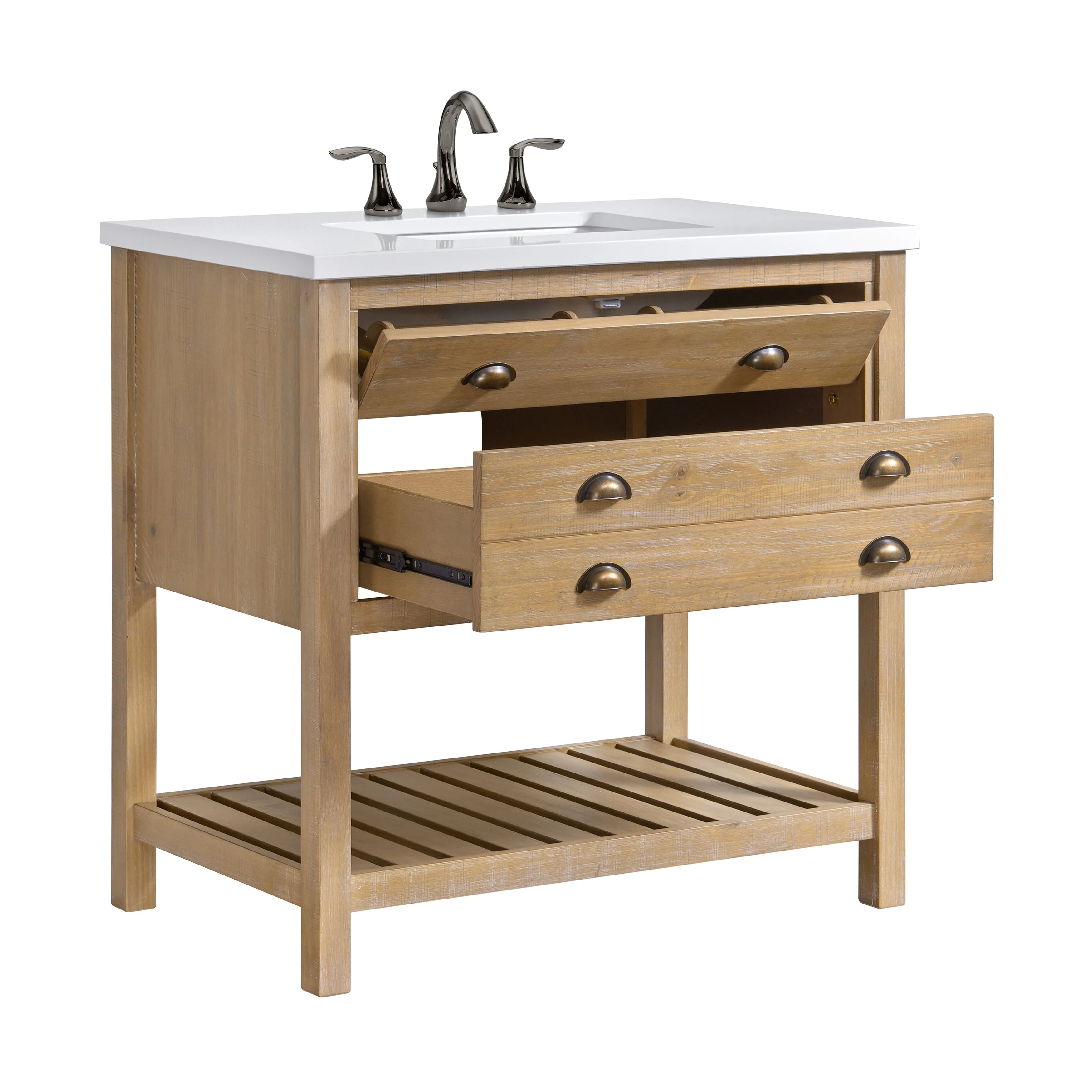 Monterey 37 Farmhouse Single Bathroom Vanity with Top