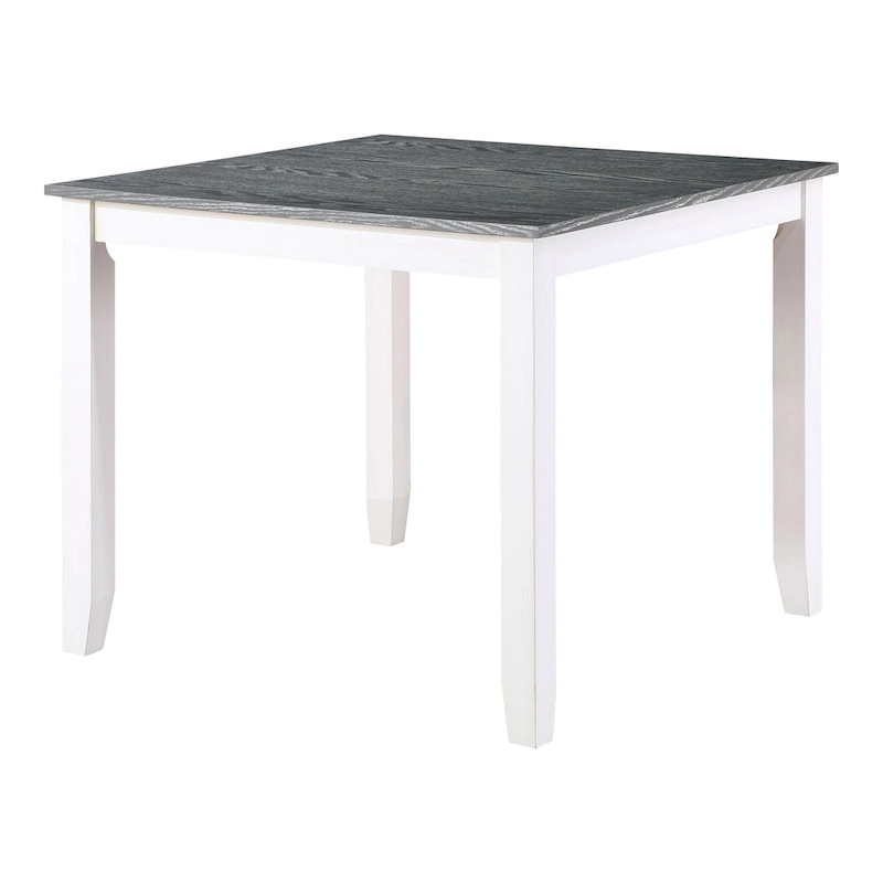 Badia Transitional White 5-Piece Square Dining Table Set by Furniture of America