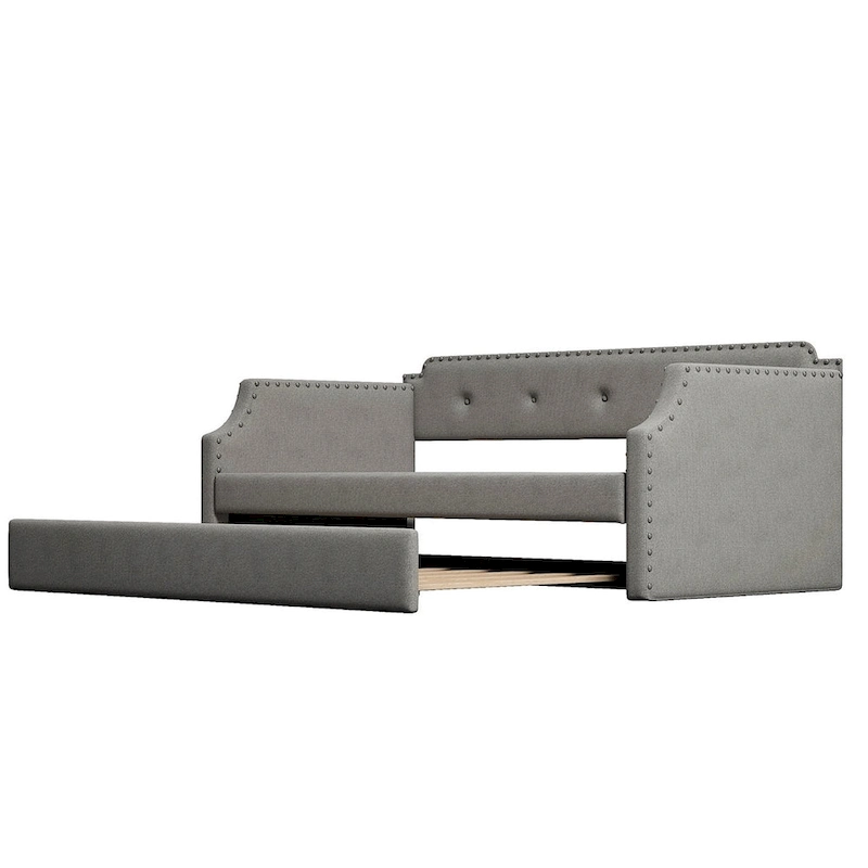 Merax Twin Upholstered Daybed with Trundle