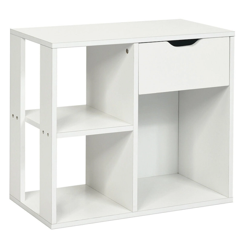 3-tier Side Table with Storage Shelf & Drawer Space - 23.5 x 12 x 20.5 (L x W x H)