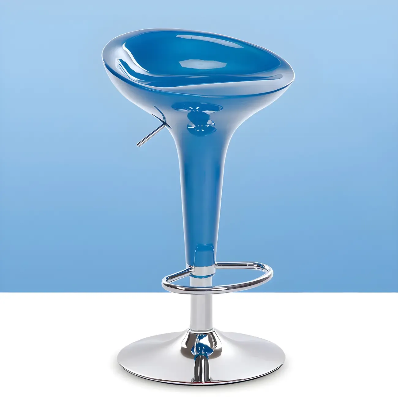 Plastic Chrome Swivel Bar Stool Height Adjustable