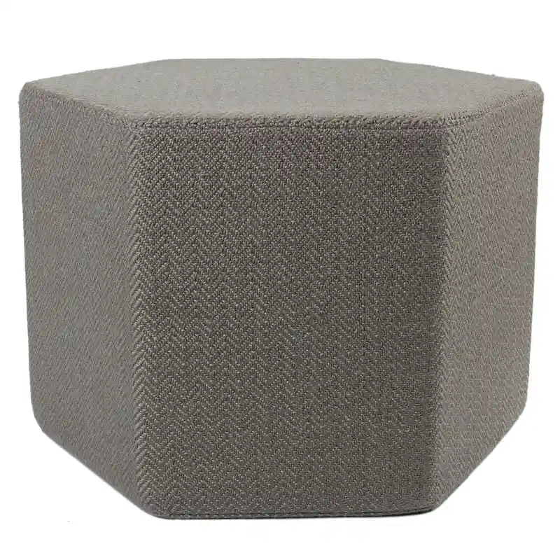 Rhodes Solid Gray Pouf/ Floor Pillow