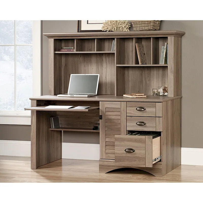 Harbor View Collection Computer Desk With Hutch