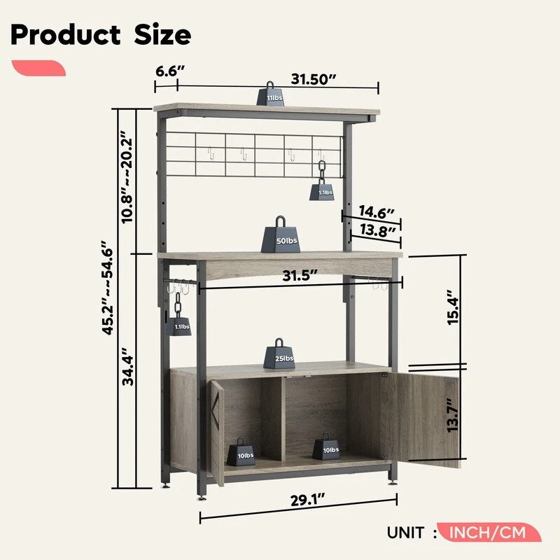 Industrial Rolling Coffee Bar Shelf - 14.57