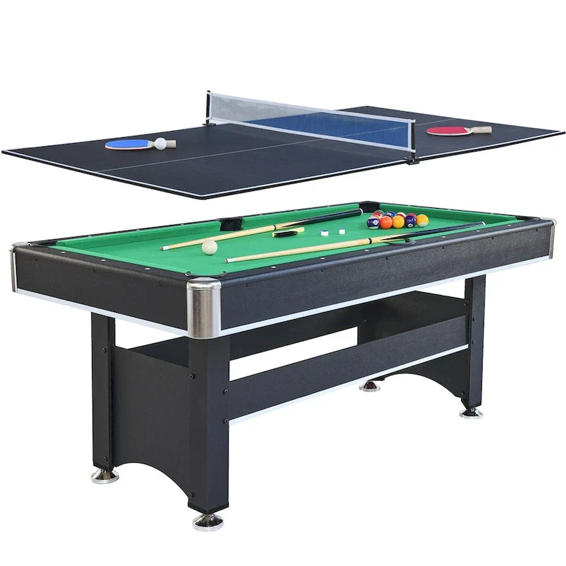 6-ft Pool Table with Table Tennis Top