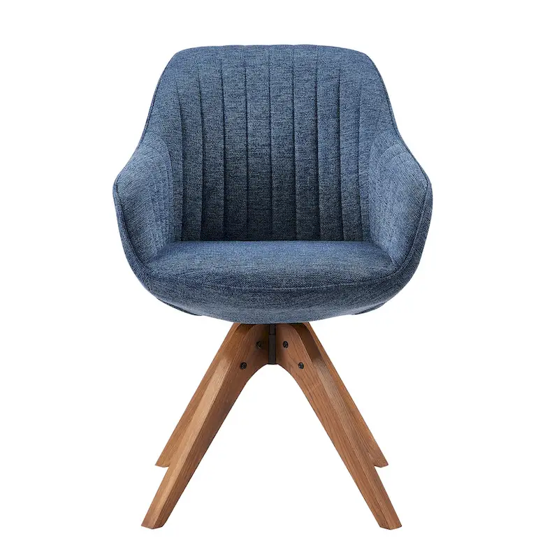 Art Leon Modern Wood Swivel Chair with Oak Legs