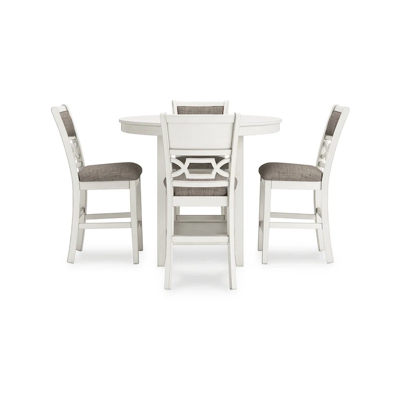 Signature Design by Ashley Erinberg White/Gray Dining Counter Table Set (Set of 5)
