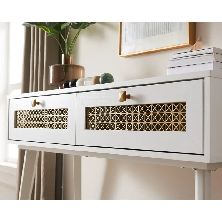 41.9 Wood 2-Drawer Console Table