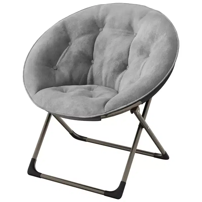 Faux Fur Saucer Chair, Folding Style, 1-Person