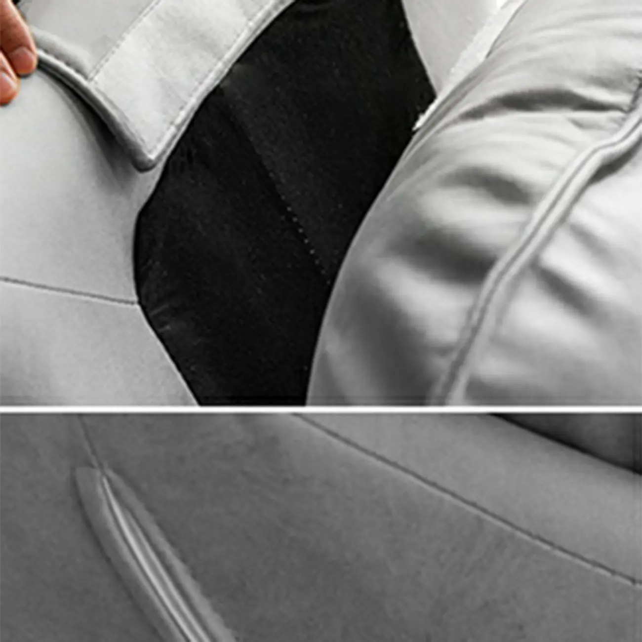 Mid Century Modern Upholstered Rocking Chair with Ottoman