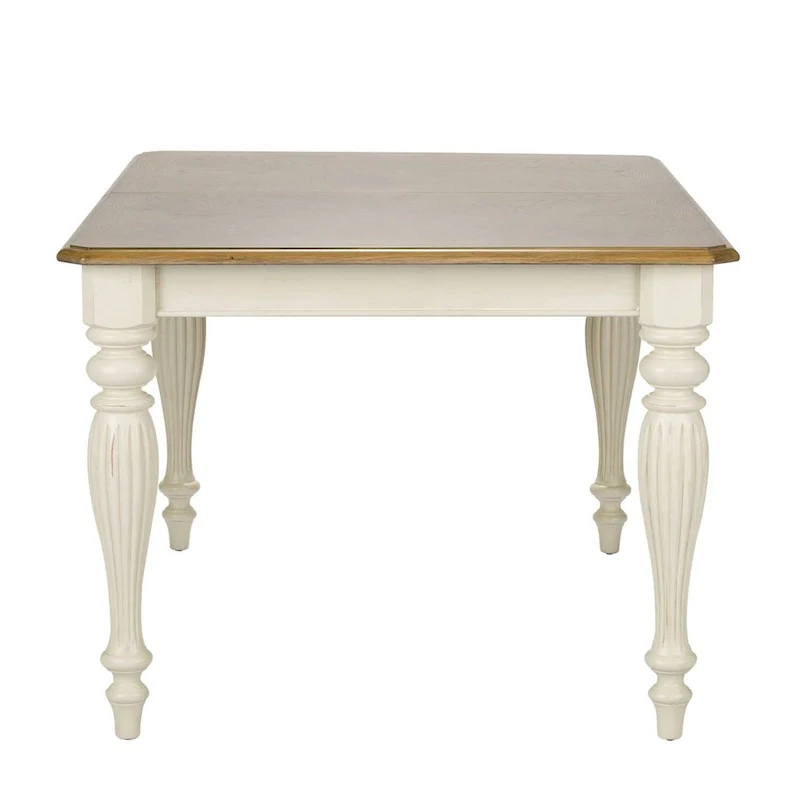 The Gray Barn Cumberland Creek Nutmeg & White Rectangular Leg Table