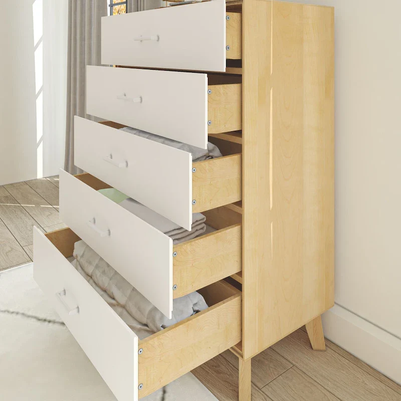 5 Drawer Dresser,White