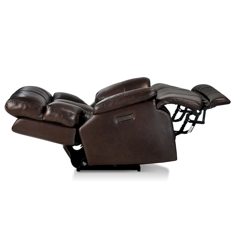 Top Grain Leather Power Recliner Chair Adjustable Headrest Extendable Footrest Zero Gravity Recliner