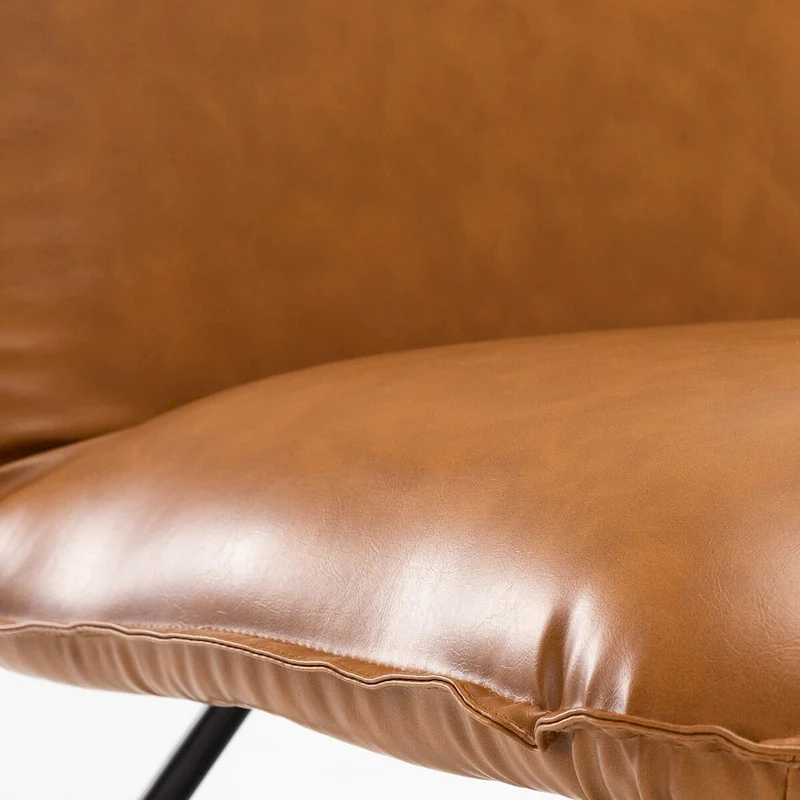 LUE BONA Mid Century Faux Leather Accent Chair With Adjustable Backrest - 31.5 H X 22.2 W X 23.6 D