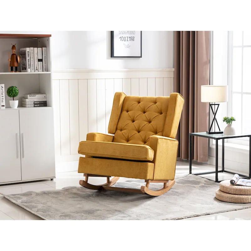 Modern 33.8 Tufted Rocking Chair