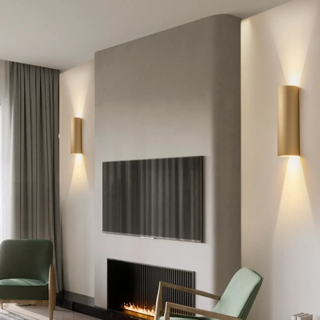 Mini Metal Cylinder Up Down Wall Sconce Warm Light LED