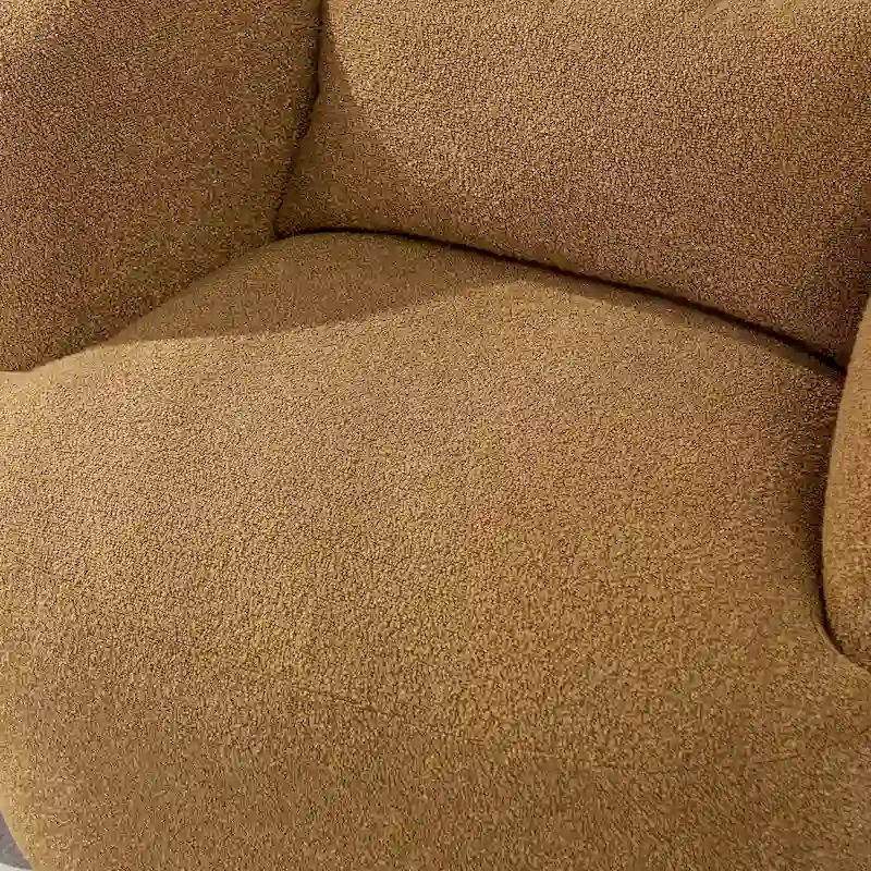 KINWELL 34 Wide Boucle Fabric Upholstered Swivel Armchair (Set of 2)