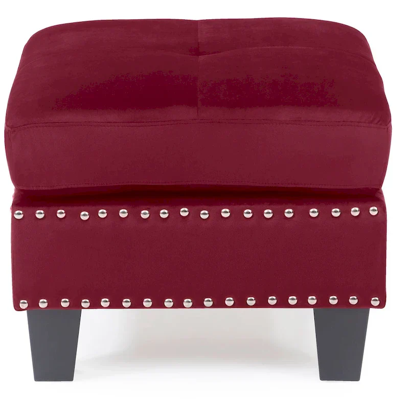 Copper Grove Meharrize Tufted Velvet Ottoman