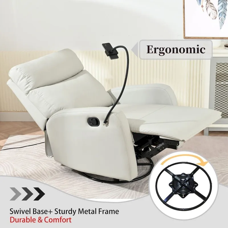 Modern Small Rocking Swivel Recliner Chair