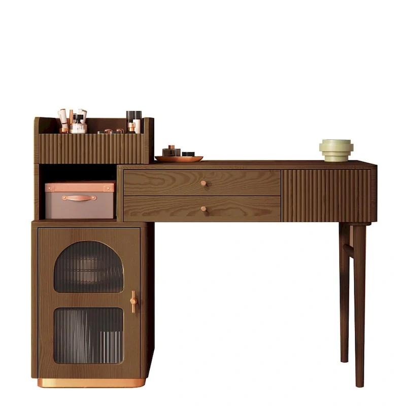 JASIWAY Vanity Makeup Table with 3 Drawers