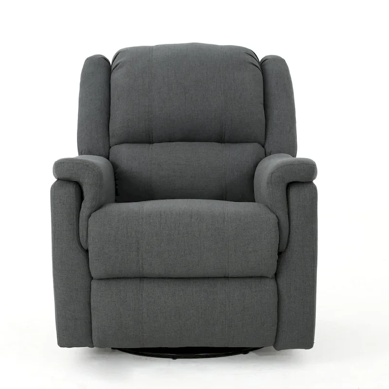 Roomfitters Fabric Glider Recliner with Swivel, Manual Reclining Chair