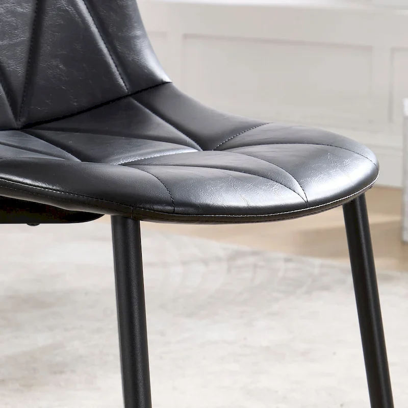 Dining Chairs Set of 4 with Metal Legs and High Back