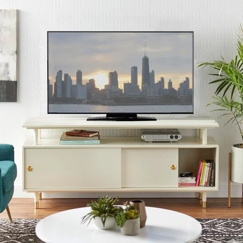 Simple Living Margo Mid-Century Modern Wood TV Stand