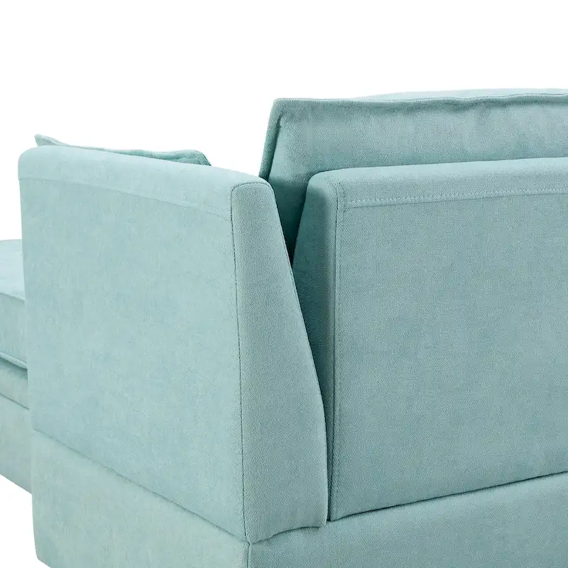 Modern U-Shape Modular Sectional Sofa, Convertible Sofa Bed with Reversible Chaise