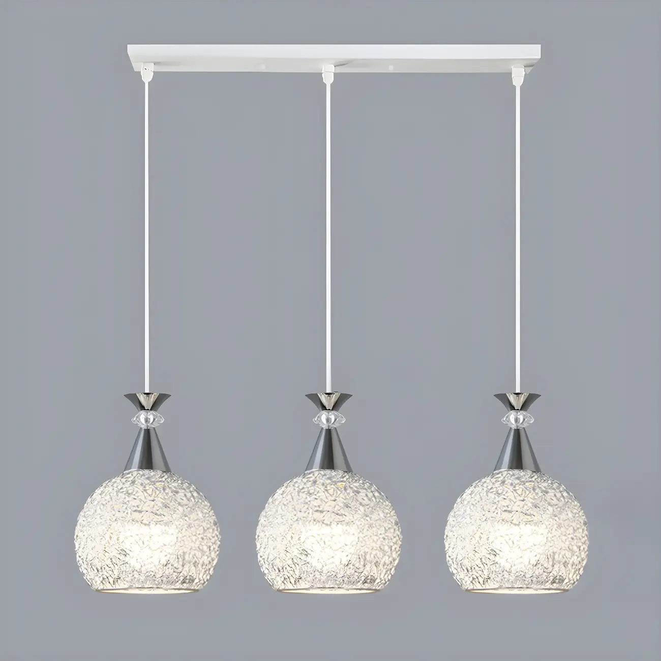 Modern Aluminum Silver Dome Island Pendant Light for Kitchen