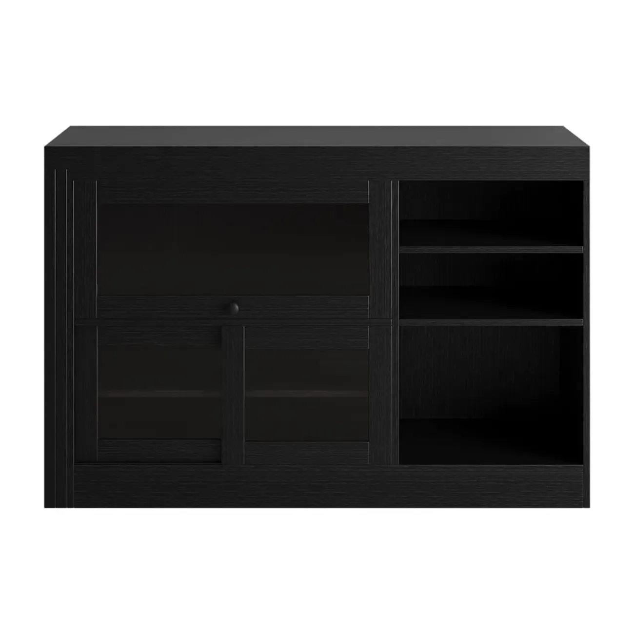 Farmhouse Extendable Black MDF Sideboard