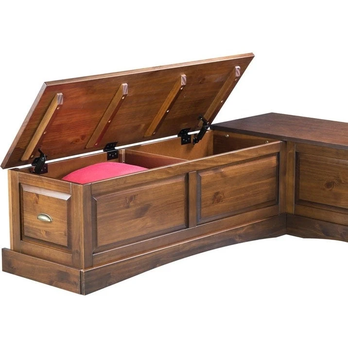 Ame Walnut Backless Nook Table Set