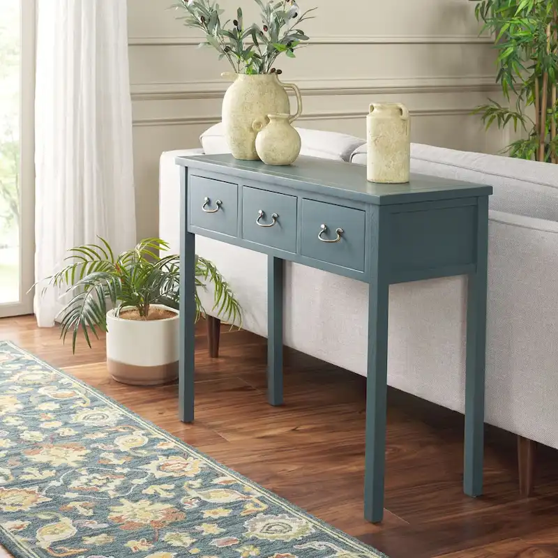 SAFAVIEH Marleine Antiqued Grey Console Table - 39.4 x 14.2 x 31.7 - 39Wx14Dx32H