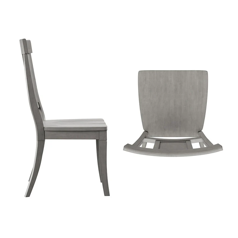 Ronda Panel Back Wood Dining Chairs (Set of 2)