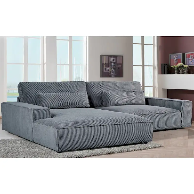 US Pride Furniture 105.52 W Oversized Wood Frame Luxe Sectional Sofa
