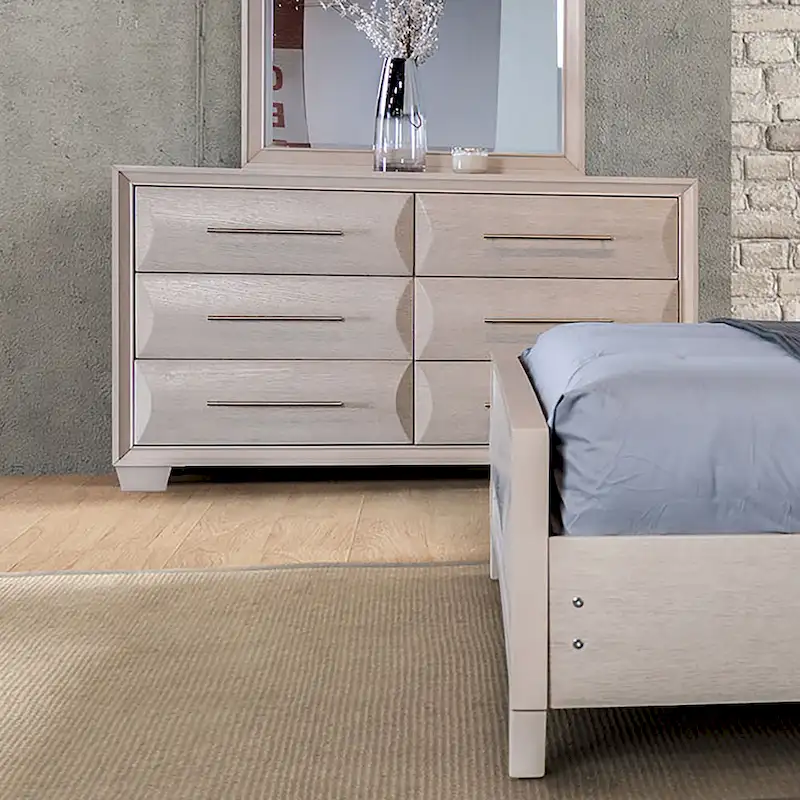 Furniture of America Chase Modern Rounded Wood 6-Drawer Dresser