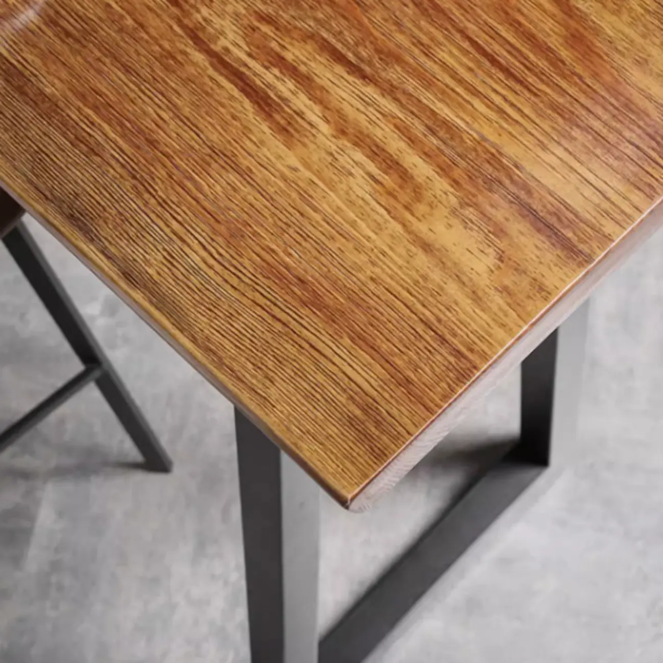 Industrial Brown Wood and Iron Structure Bar Tables