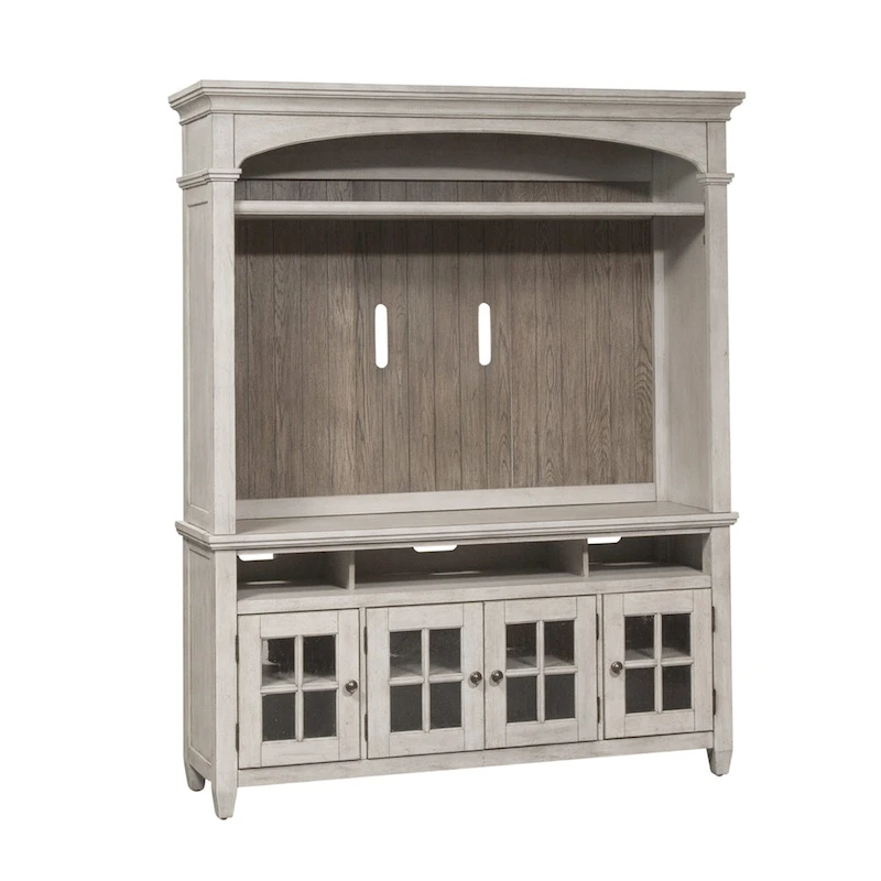 Heartland Antique White Tobacco Entertainment Center
