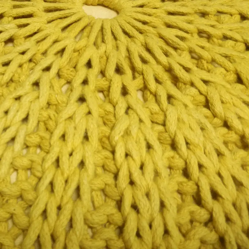 WYNDENHALL Grandville Boho Round Hand Knit Pouf