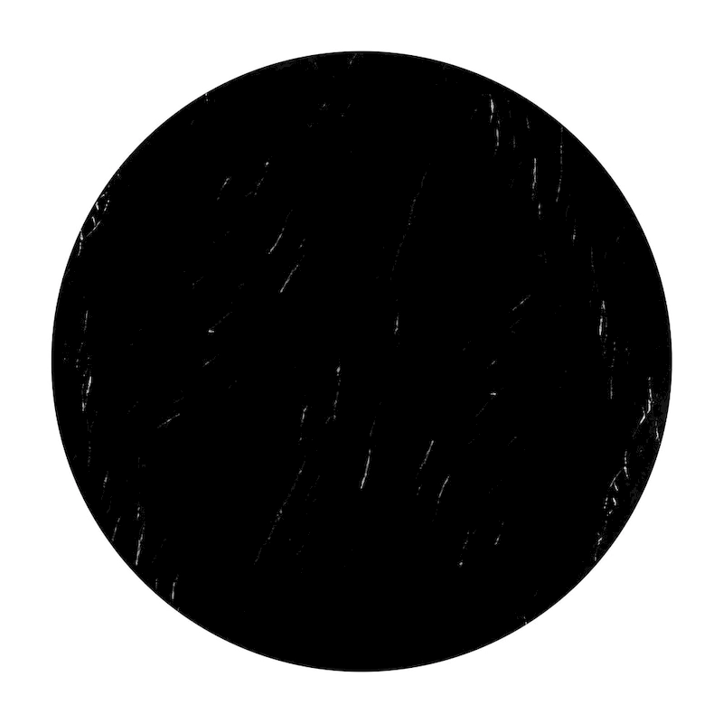 5 Pcs Wood Kitchen Table and Chair Set, 4 People Round Dining Table Set with Faux Marble Top and 4 Upholstered Chairs